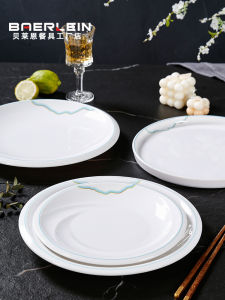 High End Restaurant Hotel Special Dish Plate Commercial Banquet Plate Tableware Melamine round Dish Chinese Style Ceramic