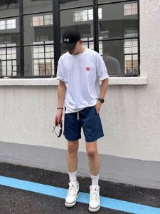 Quần Short Thể Thao Nhanh Khô Ice Silk Mỏng Mùa Hè Cho Nam Đi Biển Quần Dài Đến Đầu Gối Phong Cách Đường Phố Mỹ