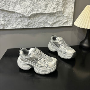 Womens Sporty Fleece Lined Thick Bottom Dad Shoes Fashionable Versatile Autumn Winter Casual Wear Comfortable Breathable