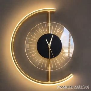 Jam Lampu Dinding Kamar Tidur Kreatif Nordic Led 3 Warna Samping Tempat Ruang Tamu Latar Belakang Dinding Dekorasi Lorong Tangga Makan Kamar Belajar Lampu Dinding MOOISHC