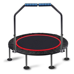 Trampoline 40 Inch Folding Exercise With Armrest Indoor Fitness Aerobic High Jump Stability Training Tool [Local Stock]
