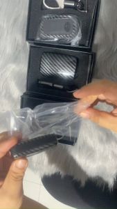 Bao da chìa khóa ốp carbon chìa khóa  móc khóa bọc chìa khóa xe Ford ranger Ecosport Focus