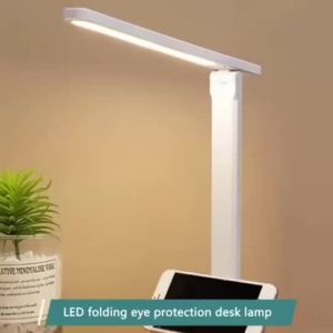 LED Foldable Desk Lamp with 3 Stepless Dimming Touch Controls Eye-Care Reading Light Adjustable Bedside Night Light