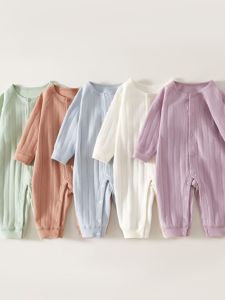 ชุดนอนแขนยาวผ้าฝ้ายแท้สำหรับเด็ก ชุดคลุมท้องฤดูใบไม้ผลิและฤดูใบไม้ร่วงสำหรับเด็กชายและเด็กหญิง ชุดไปข้างนอกตลอดทั้งปี