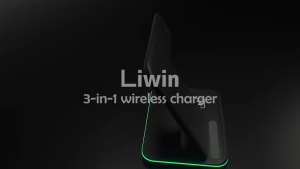 3-In-1 Foldable Wireless Charger 15W Fast Charging Phone Stand Docks Wireless Phone Holder for PhoneWatchHeadset