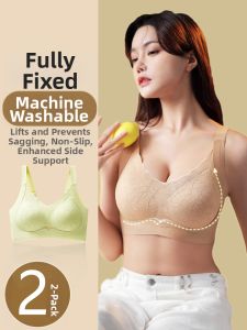 Fixed Small Cup Effect Anti Sagging Side Gathering Seamless Lightweight Adjusting Bra