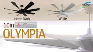 MT Edma 60in Olympia Kipas Angin Plafon dengan Remote Control