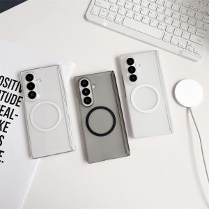 Luxury Solid Color Frosted Matte Translucent Magnetic Phone Case For Samsung Galaxy Z Fold 8 7 6 5 4 Shockproof Protective Cover