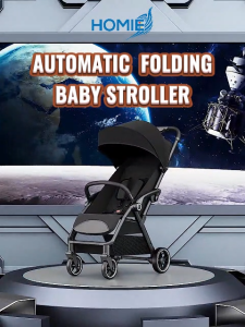 HOMIE Automatic Folding Baby Stroller/Lightweight/Soft & Breathable/MultiGear Adjustment/Large Space