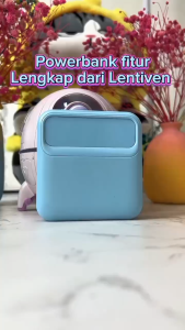 LENTIVEN 20000mAh Powerbank Mini Fast Charging 4 KABEL Lightning & Type C For Iphone Android BH496