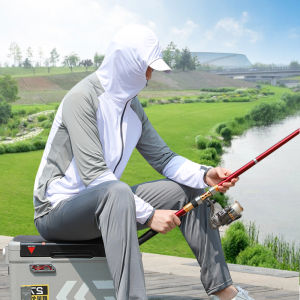 Ice Lụa Bộ Quần Áo Câu Cá Ngoài Trời Dành Cho Nam Giới Thoáng Khí Thiết Bị Khô Nhanh Chống Muỗi Trọn Bộ Đồ Câu Cá Mùa Hè Áo Sơ Mi Dài Tay Chống Nắng