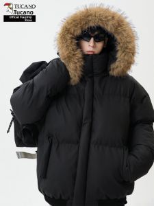 TUCANO | Hooded Winter Mens Cotton Padded Coat Removable Fur Collar
