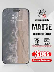 3 Pcs Full Screen Matte Tempered Glass Screen Protector Compatible With IPhone Anti-Fingerprint Anti-Scratch