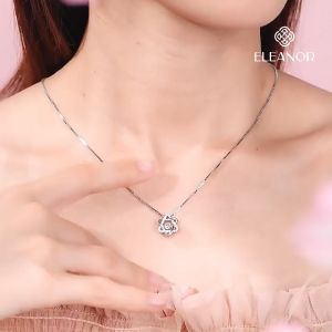 Dây chuyền nữ titan Eleanor Accessories vòng cổ đính đá mặt hình ngôi sao phụ kiện trang sức 5924