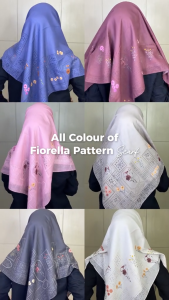 Zoya FIORELLA  Scarf - Kerudung Hijab Segiempat Motif With BOX - Bahan Nesla - Ukuran 115x115