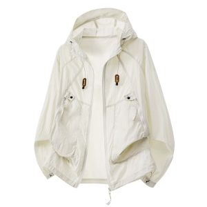 OUMULONG | Men Black Sun Protection Lightweight Quick-Dry Sport Jacket