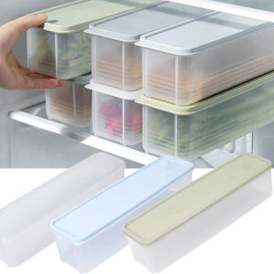 1300ml Kitchen Rectangular Refrigerator Storage Boxes / Clear Plastic Noodle Spaghetti Preservation Box / Food Sealed Container with Lid / for Coriander Onion Scallion