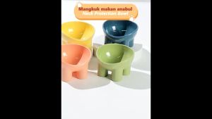 Hugopet Bowl Kaki Tinggi Kucing Anjing Tempat Minum Hewan Peliharaan Pet Bowl Pet Feeder Minum Makan Anjing Kucing Kelinci Neck Protection
