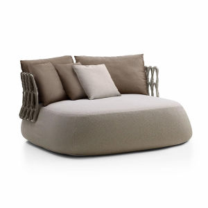 Outdoor Wicker Sofa Courtyard Garden Creative Designer Furniture Waterproof Lazy Sofa for Villa Holiday Resort