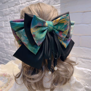 Artistic Original Design Hair Clip for Women Butterfly Knot Spring Clamp Dye Tied behind Head Fashionable Hair Accessories