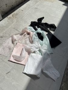 Túi Xách Vải Voan Hoa Họa Tiết Thủy Tinh Bong Bóng Túi Xách Đeo Vai Đơn Túi Xách Đeo Chéo Túi Xách Cầm Tay Túi Xách Nữ Mùa Hè 2024