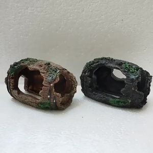 1 Pcs Aquarium Fish Tank Barrel Resin Broken Old Bucket With Moss Decoration Ornament Cave Landscaping Fish Tank Accessories