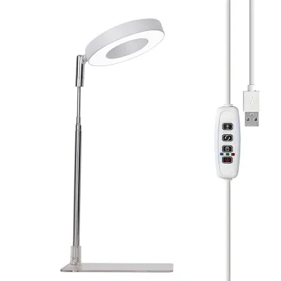 Full Spectrum Fill Light LED Grow Lamp for Indoor Solar Plants with Adjustable Height 3/9/12H Timer 10-Level Dimming for Garden