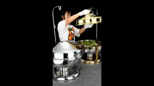 Luxury Gold 9.0L Food Warmer Chaffing Dishes Buffet Server for Catering Stainless Steel Hanging Style Cover