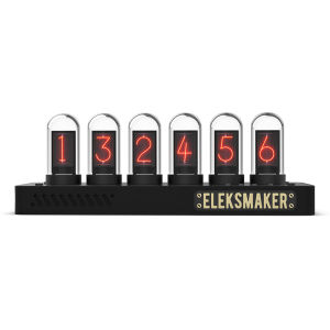 Creative RGB Glowing Tube Clock Computer Desktop Esports Decorations Eleksmaker Gift for Boyfriend Festive Weather Forecast Glass Material
