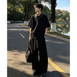 CHENMU | Summer Two-layer Style Straight-Shoulder Polo Shirt