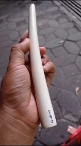 Pipa GG Asli Lokal Warna Putih Model Pucuk Tebal Mulus 21cm - Souvenir Unik