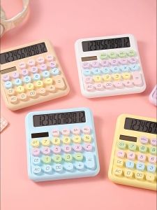 12-digit Large Display Calculator Keyboard Candy Colorful Mechanical Korean Scientific Calculator With Solar