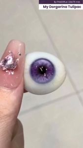 Softlens OLALILA My Dorgarina Warna Ungu Tulipac 15mm Natural Lens By Pinkin Softlens Normal & Minus