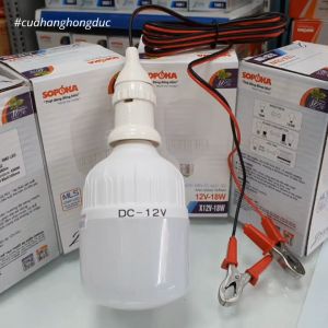 Bóng đèn led dùng bình 12V 18W đui vặn xoáy E27 SOPOKA