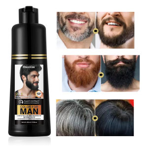 2 IN 1-Beard Dye Shampoo for MenSemi-Permanent Dye Shampoo That Combines Care And Coloringshampoo Covering Gray Beards & Hair