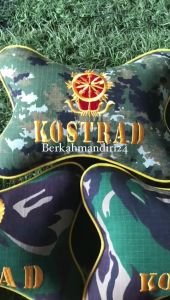 Bantalan Leher Bantal Mobil Motif Variasi Bordir Loreng Polos