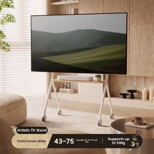 Brateck | Movable Wooden Base TV Stand 45-90 inches
