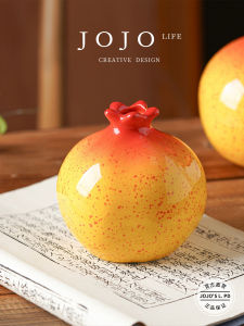 Modern Simplicity Ceramic Pomegranate Flower Vase Decorative Piece Living Room Floral Arrangement JOJOS L PD Malaria