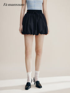 FAMANXUAN | Miu Style Cloud-like A-line Fluffy Mini Skirt