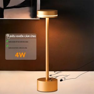 Đèn LED Môi Trường Xung Quanh Đèn Bàn 3 Màu Vô Cấp Mờ Cảm Ứng Nhỏ Đèn Ngủ Cho Quán Cafe Thanh Nhà Hàng Trang Trí Phòng Ngủ Sạc Quà Tặng