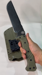 มีดเดินป่าพร้อมซอง มีดขนาดใหญ่ มีดสับกระดูกทำอาหาร เดินป่าแค้มปิ้ง ฟันไม้สันหนา