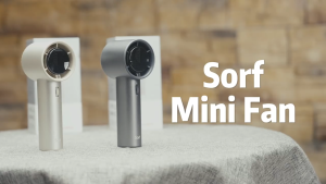 Sorf A18Pro พัดลมมือถือ ปรับระดับได้ 100 ระดับ พัดลมพกพา ไม่มีใบมีด ชาร์จใหม่ได้ ใช้งานได้ 19.5 ชม Protable Handheld Mini Fan