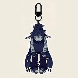 Bandai | for Forsaken Dusekkar Geno Nightmare Fresh Blue Acrylic Keychain Peripheral Backpack Accessories Pendant Exquisite Festival Gift