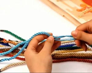 UMI 4.5mm x 35cm Nylon String | Tali Paper Bag Rope Beg Kertas | Tali Ziplock | Paperbag Three-strand Rope Cord String