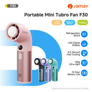 Mini Portable Handlend Turbo Fan 0.5s Fast Cooling 100 Gear Wind Speed 168g Light USB Rechargeable Fan 16 hour Battery Life F30