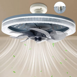 Bedroom E27 Fan Lamp Study Living Room Lamp Universal Lamp Head 34W Dormitory LED Ceiling Fan Lamp Mute Convenient And Easy To Store