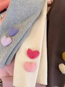 Warm Fleece Pants For Girls 3D Heart Design