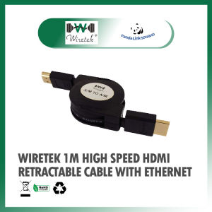 WIRETEK WH96 High Speed HDMI Retractable Cable with Ethernet (1m) [Stock Clearance]