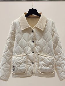 Korean Style Ins Small Bear Embroidery Diamond Cotton Jacket Womens Autumn Winter New Loose Warm Cotton Coat Short Length