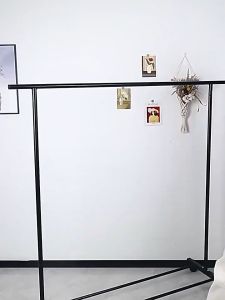 [Single/Double] Borong365 Clothes Hanging Rack Rak Gantung Baju Clothes Organizer Hanging Rack 晾衣架 Penyangkut Rak Baju